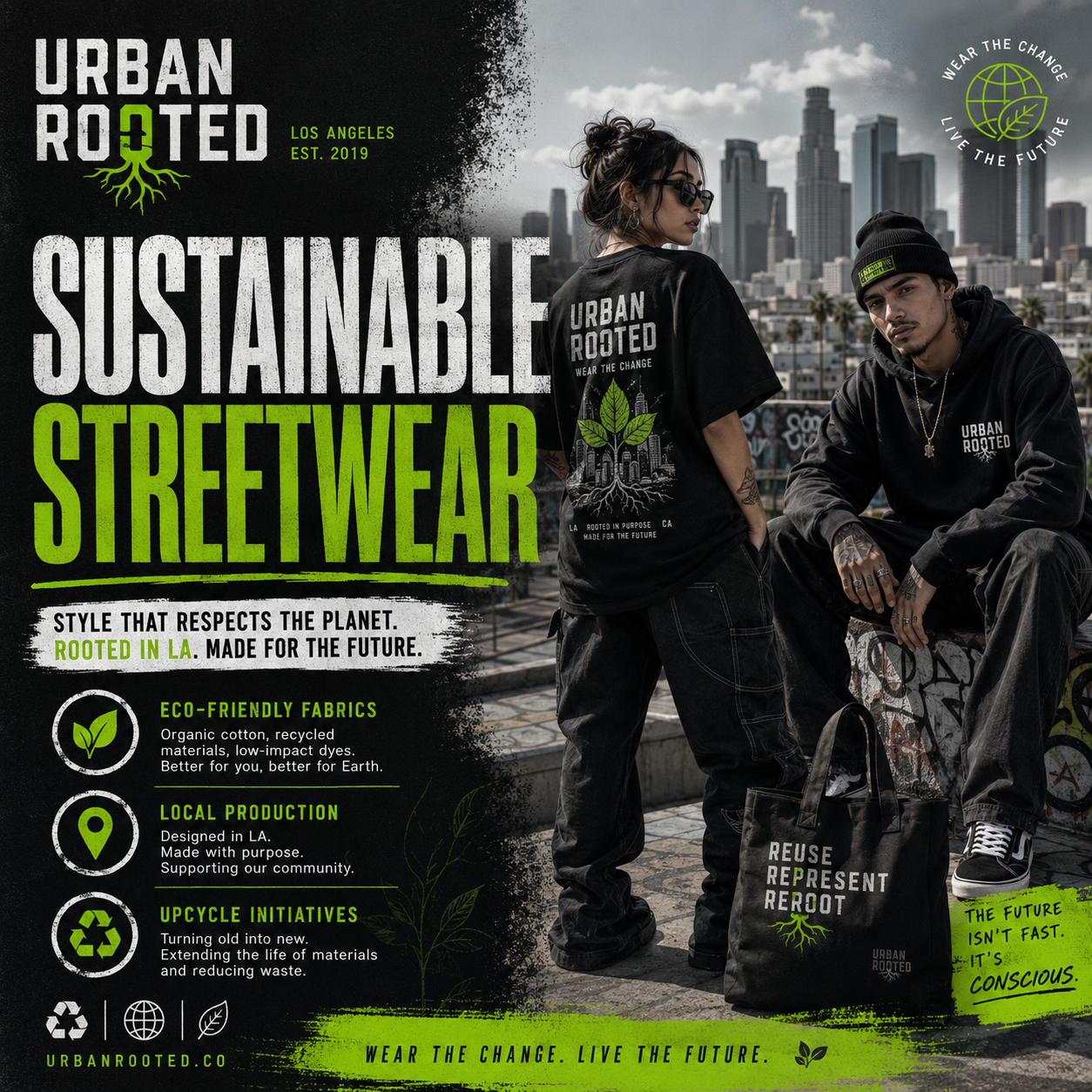 Sustainable Streetwear: How UrbanRooted Blends Eco-Friendly Practices with City Style